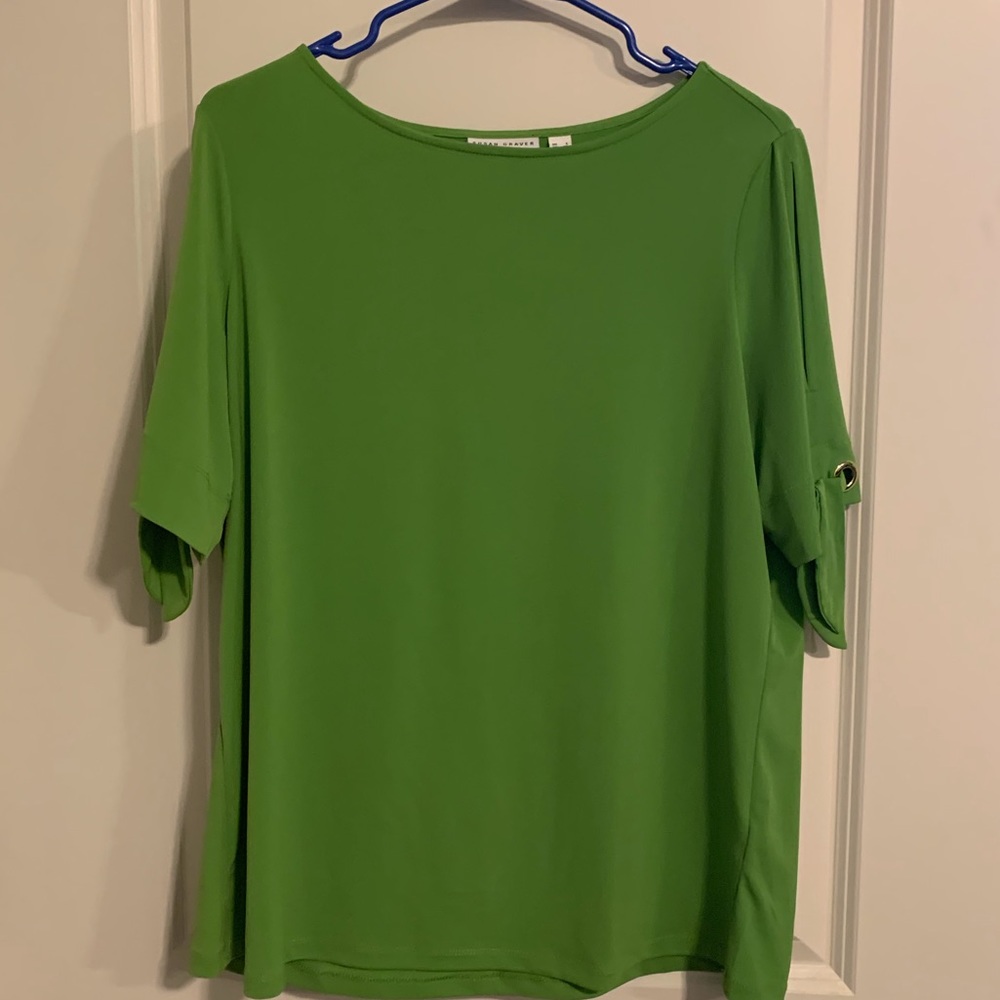 Susan Graver Liquid Knit Short Sleeve Top
